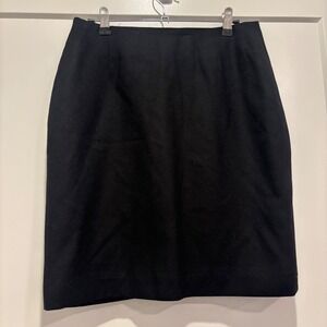 Bridgetown Collection Black 100% Wool Pencil Skirt Womens Size 8 Professional‎